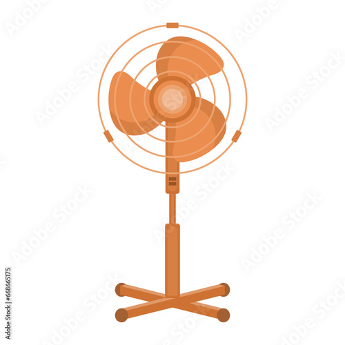 Fan in flat style. Modern electric fan for airing the room. Icon, vector