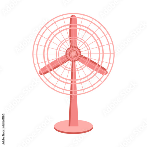Fan in flat style. Modern electric fan for airing the room. Icon, vector
