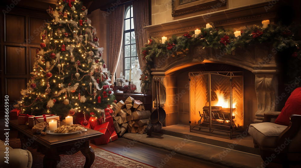 christmas tree with fireplace with christmas decoration with traditional living room christmas tree with fireplace with christmas decoration with traditional living room