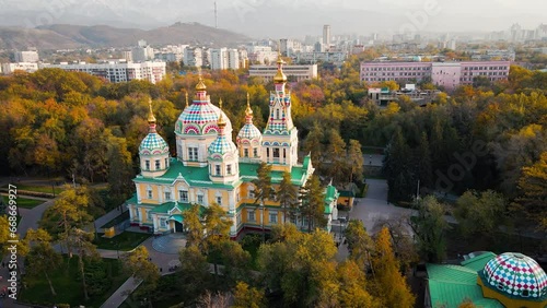 Ascension Cathedral Russian Orthodox church in Almaty