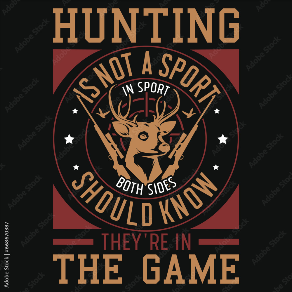 Fototapeta premium Best hunting typography vintage graphics tshirt design