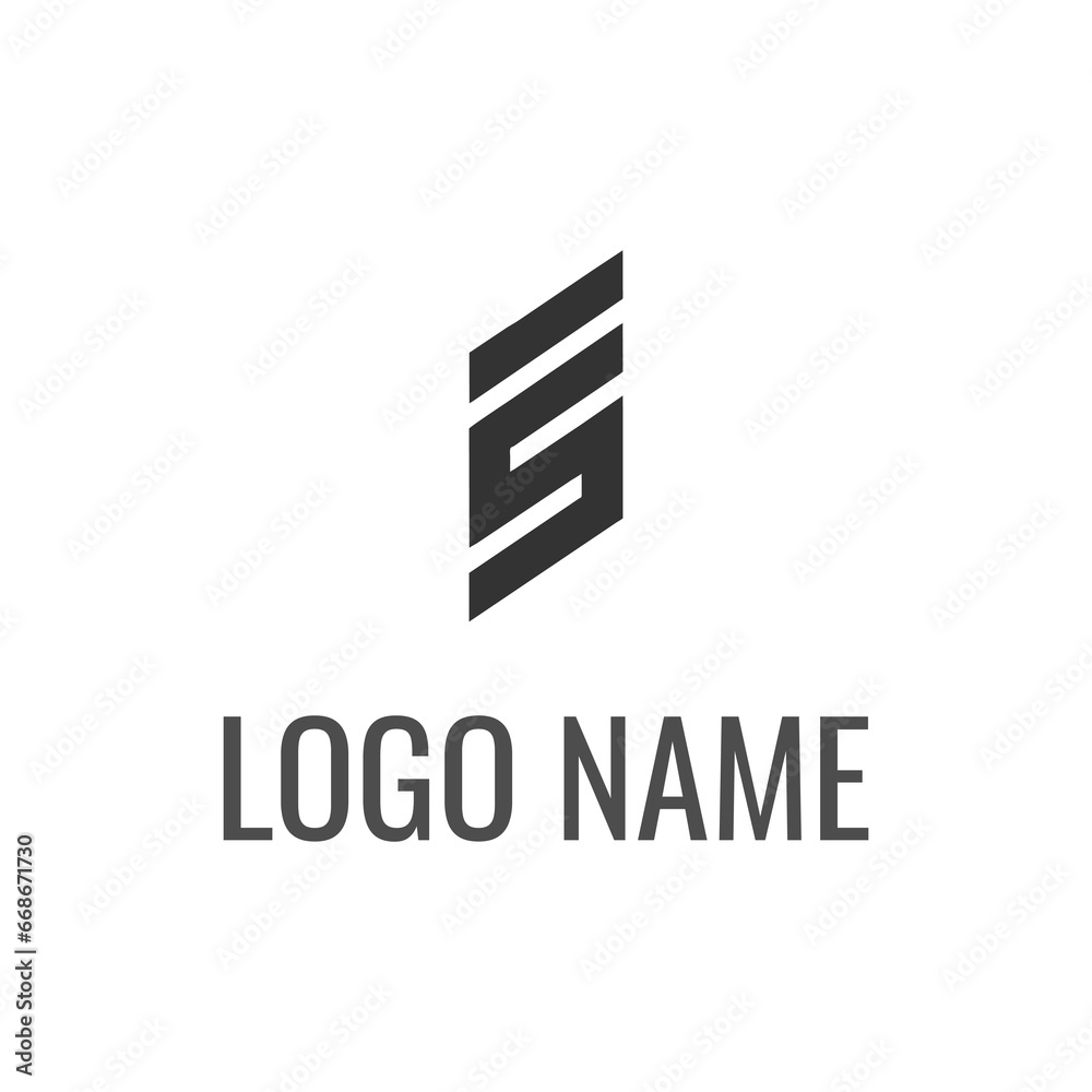 Monogram Initial Letter FS or SF logo design vector. Simple, Minimalist, Modern, Trendy logo design for Brand, Business, Company, etc. 