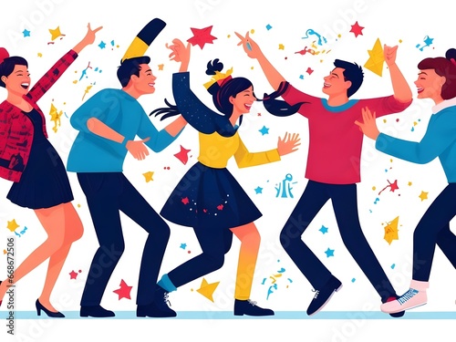 party people vector illustration