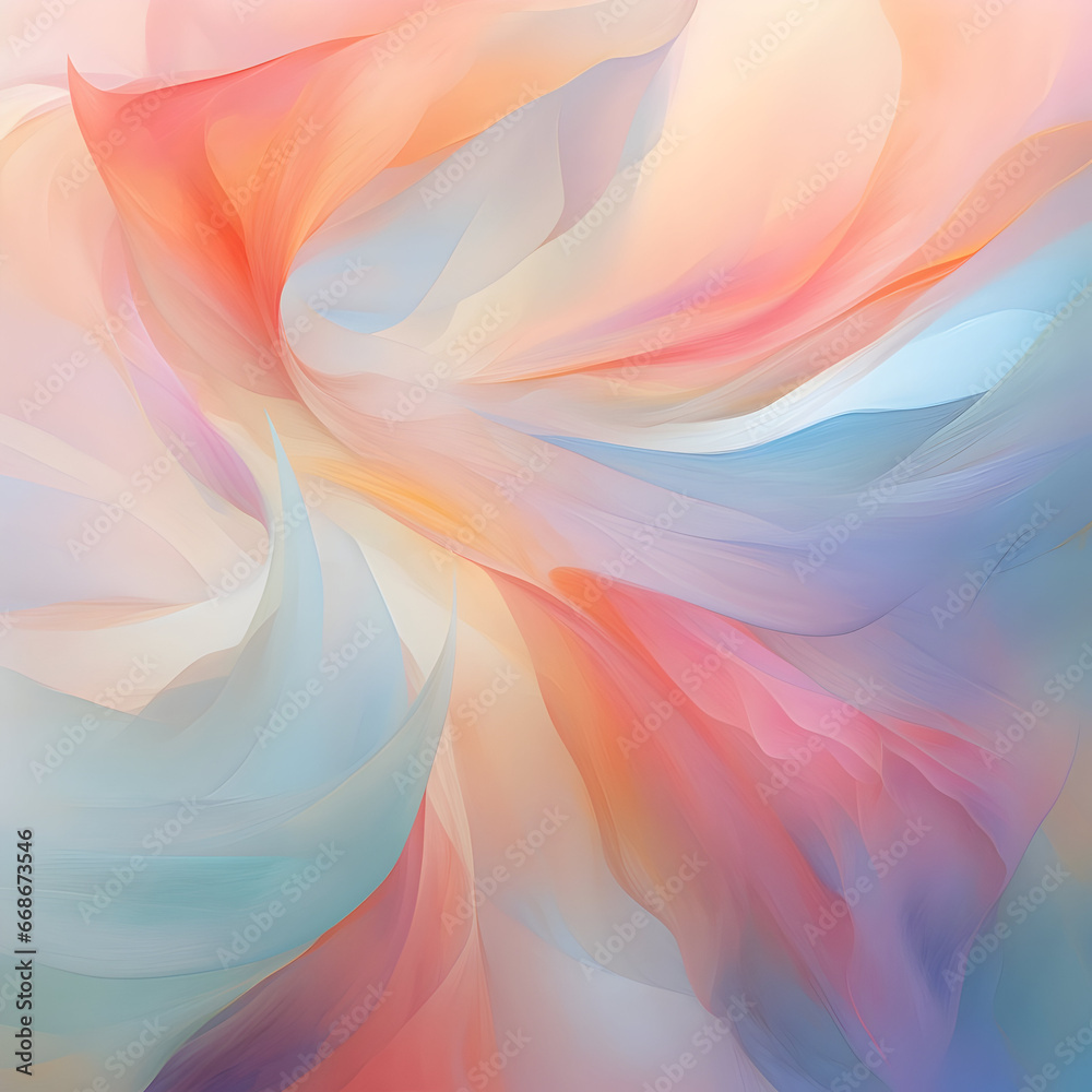 Abstract pastel background with waves. Gradient wavy wallpaper. 