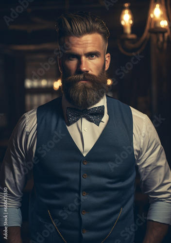 portrait of a man barber