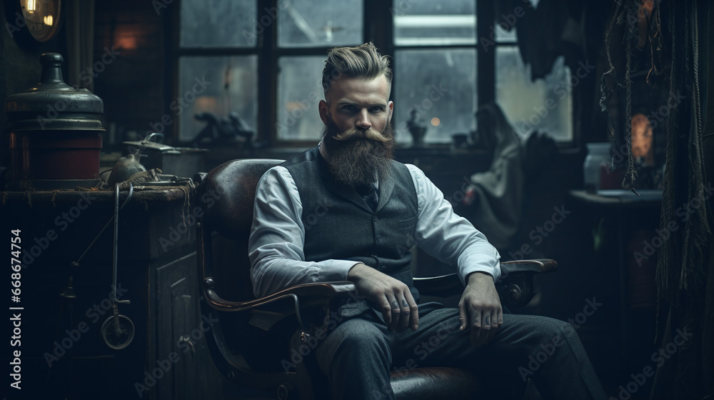 portrait of a man barber portrait of a man barber