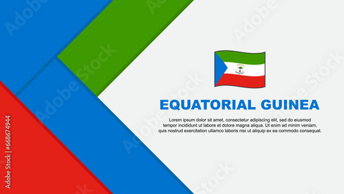 Equatorial Guinea Flag Abstract Background Design Template. Equatorial Guinea Independence Day Banner Cartoon Vector Illustration. Equatorial Guinea Illustration