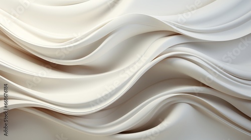 White decoration abstract curved and elegant. Generative AI.