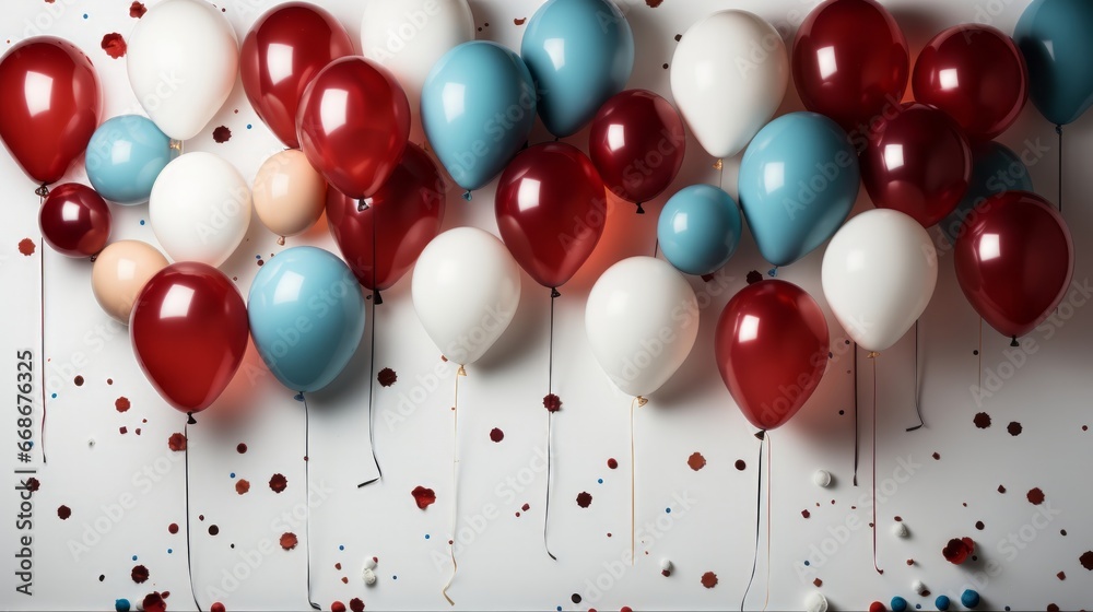 White frame on white background with red. Generative AI. White frame on white background with red. Generative AI.