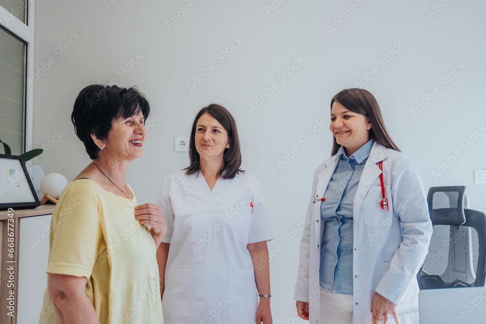 Experienced Physicians in Hospital Office Discussing Diagnosis Results Experienced Physicians in Hospital Office Discussing Diagnosis Results