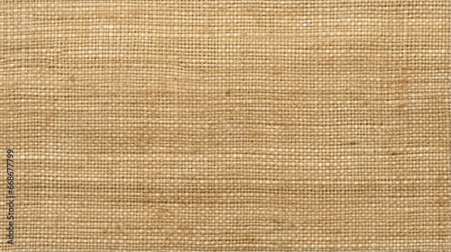 Jute hessian sackcloth canvas sack cloth woven texture pattern background in yellow beige cream brown color photo