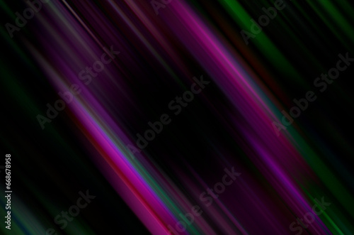 Multi-colored diagonal bright stripes on a black background. Abstract background for design, web.