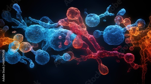 Telomeres are protective caps on the end of chromosomes. Cell, chromosome and DNA photo