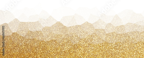 Abstract gold glitter background with layers and transparency