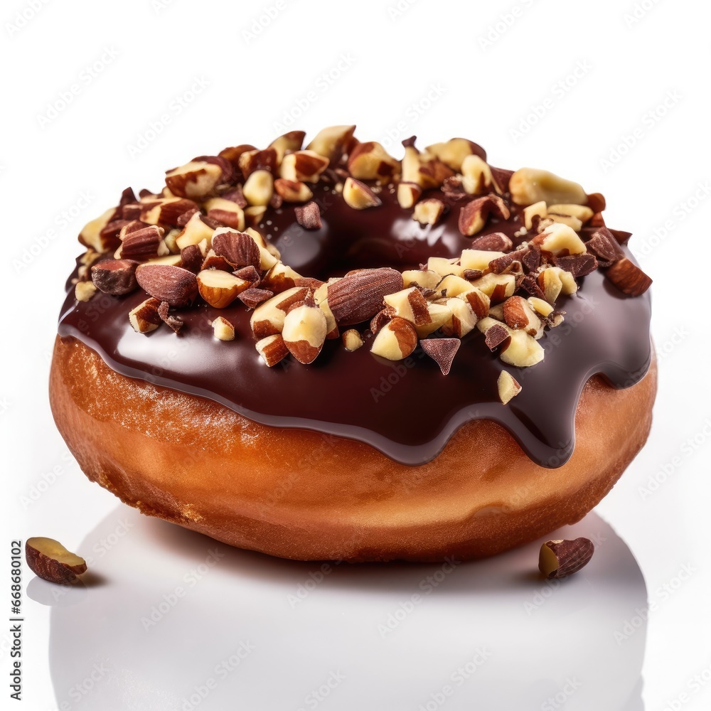 Chocolate Donut with Nuts Chocolate Donut with Nuts