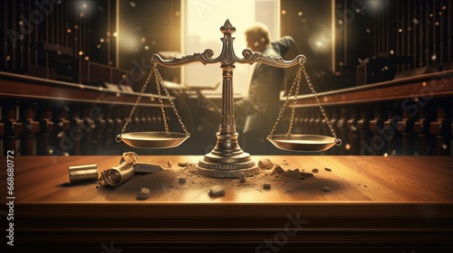 Burden of proof, legal law concept image. photo