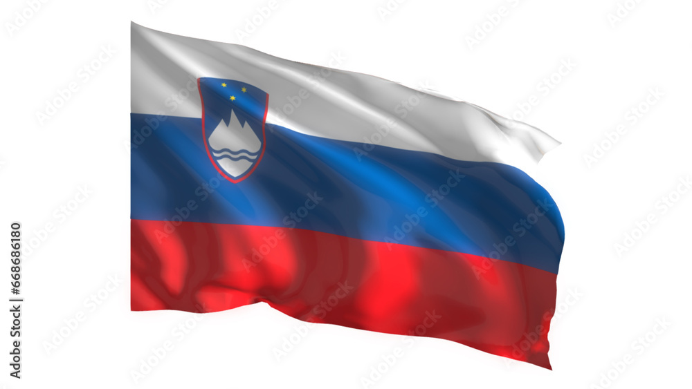 Slovenia national flag on white background. Slovenia national flag on white background.