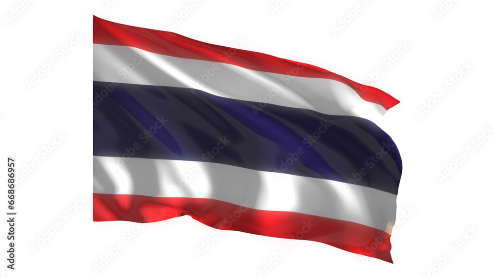Thailand national flag on white background. Thailand national flag on white background.