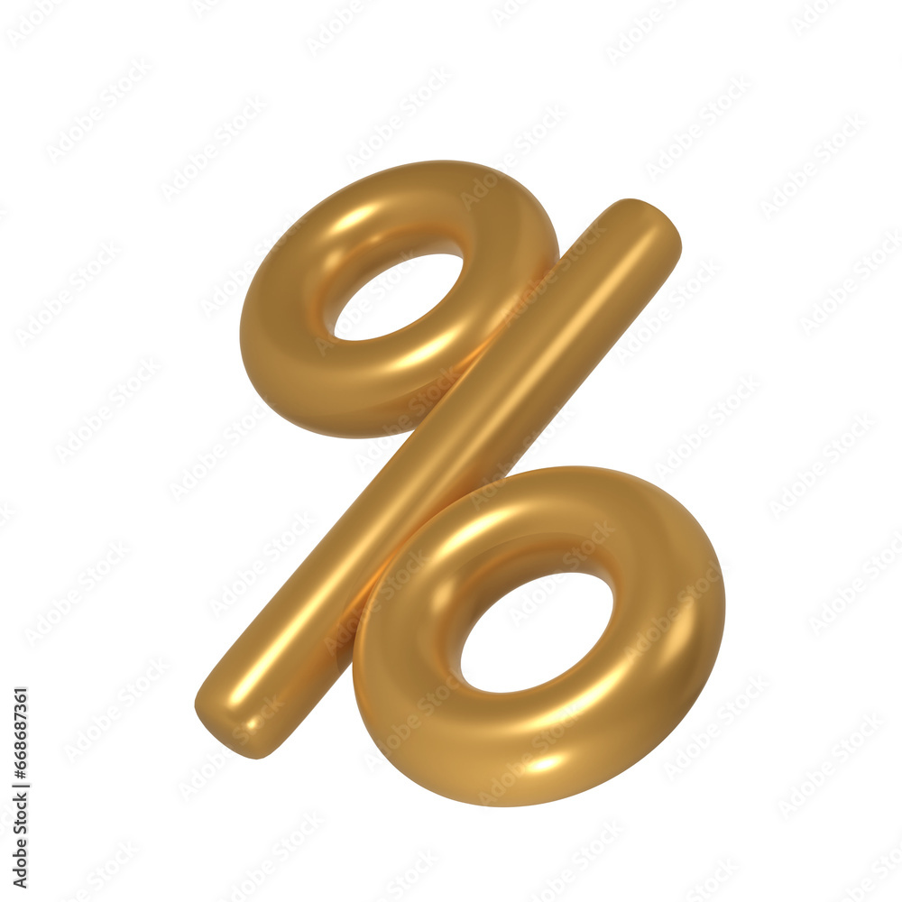 3d render illustration with modern golden Sale percent mock up design. Discount, special offers promotion, shop advertisement 3d render illustration with modern golden Sale percent mock up design. Discount, special offers promotion, shop advertisement