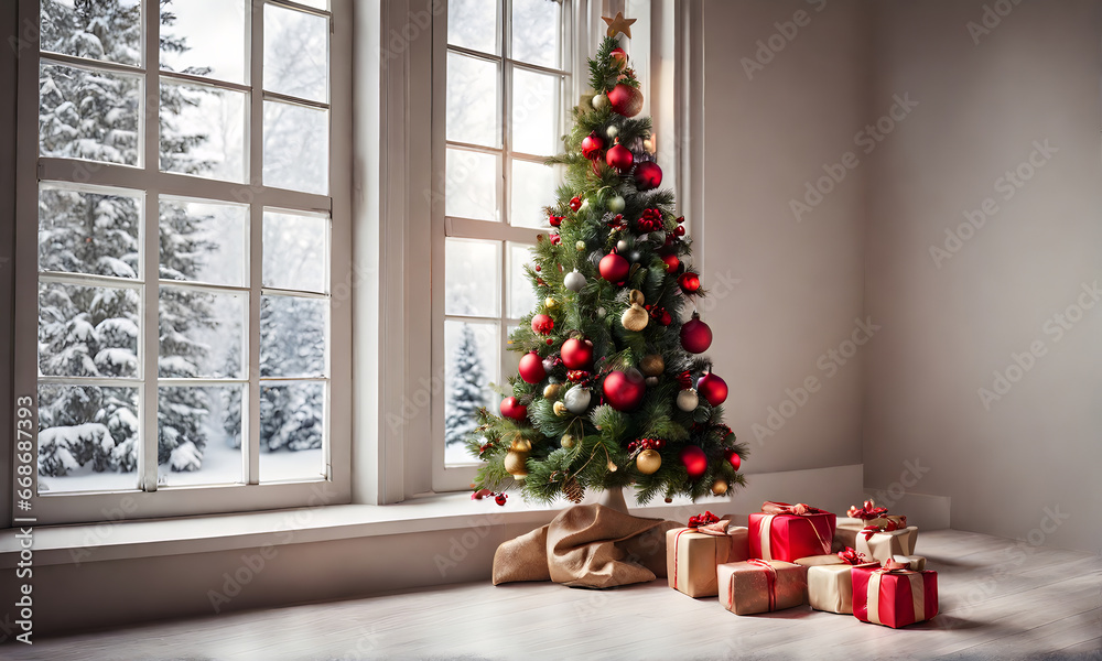 Christmas decorated interior