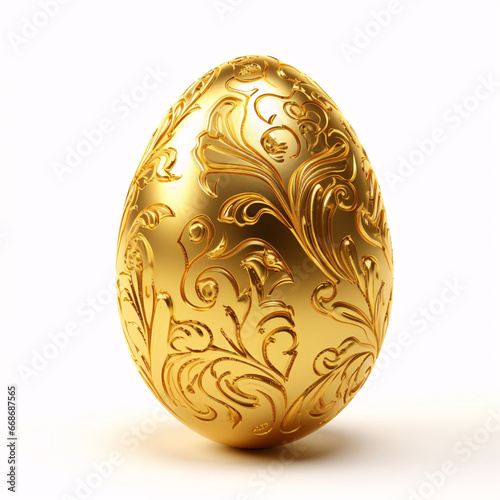 golden a easter egg isolated