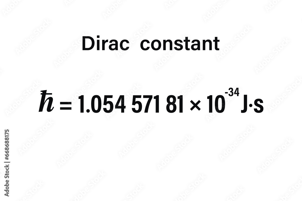 Dirac constant on the white background. Education. Science. Important Physics Formula. Vector illustration. Dirac constant on the white background. Education. Science. Important Physics Formula. Vector illustration.