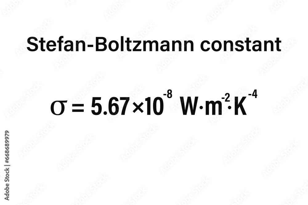Stefan-Boltzmann constant on the white background. Education. Science. Important Physics Formula. Vector illustration. Stefan-Boltzmann constant on the white background. Education. Science. Important Physics Formula. Vector illustration.