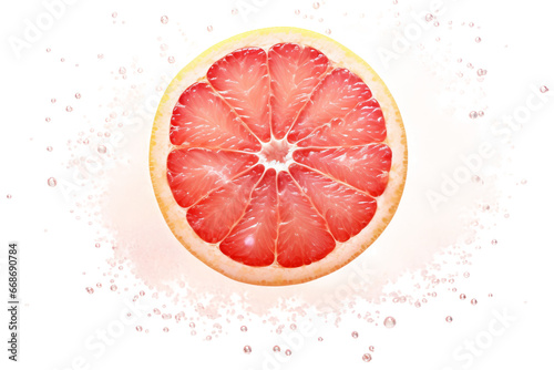 Grapefruit Galaxy isolated on transparent background, Generative Ai