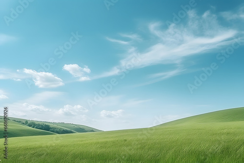 Beautiful landscape of nature with blue clean sky
