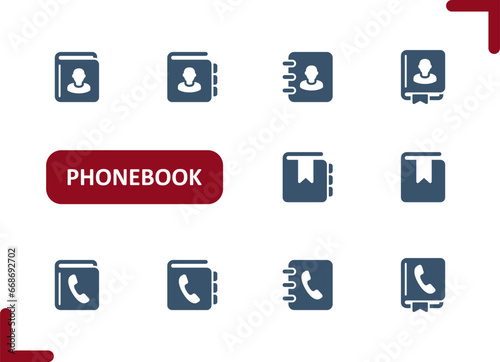 Phonebook Icon. Phone Book, Address Book, Contact List Icon