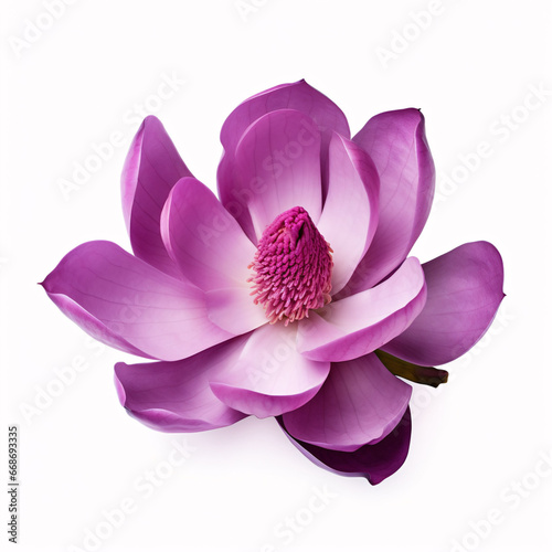 Purple magnolia flower  Magnolia felix isolated on white background  with clipping path