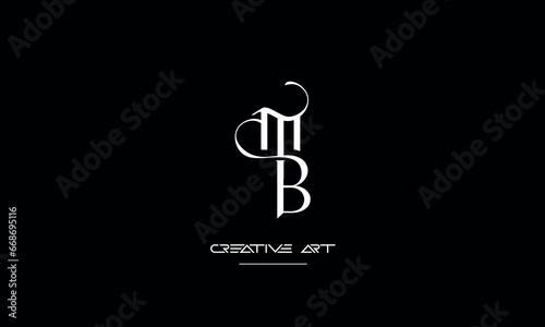 BM, MB, B, M abstract letters logo monogram