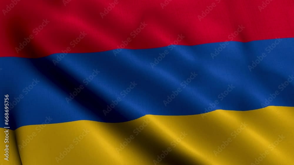 Armenia Flag. Waving Fabric Satin Texture Flag of Armenia 3D illustration. Real Texture Flag of the Republic of Armenia 4K Video Armenia Flag. Waving Fabric Satin Texture Flag of Armenia 3D illustration. Real Texture Flag of the Republic of Armenia 4K Video