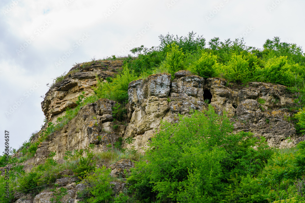 Rocky nature. Background with selective focus and copy space Rocky nature. Background with selective focus and copy space