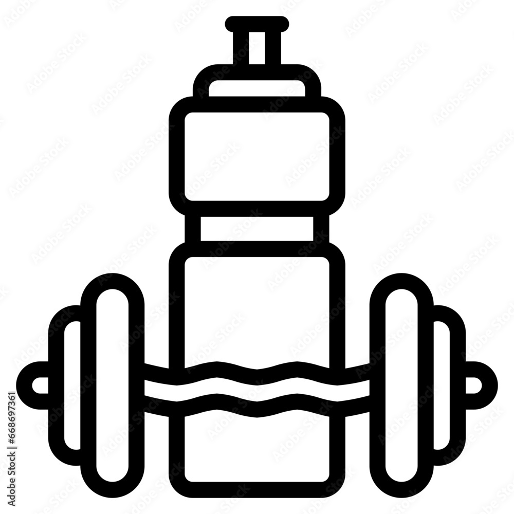 Fitness, Gym, Sport, Bottle, Drink, Dumbbell Icon, Solid style icon vector illustration, Suitable for website, mobile app, print, presentation, infographic and any other project. Fitness, Gym, Sport, Bottle, Drink, Dumbbell Icon, Solid style icon vector illustration, Suitable for website, mobile app, print, presentation, infographic and any other project.