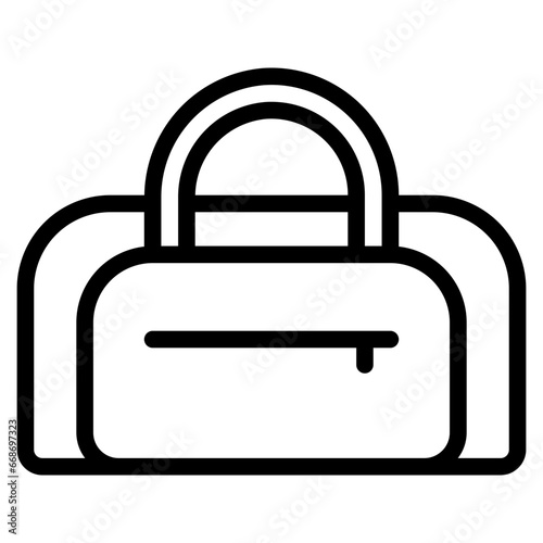  Fitness, Gym, Sport, Bag, Sportbag, Training Icon, Solid style icon vector illustration, Suitable for website, mobile app, print, presentation, infographic and any other project.