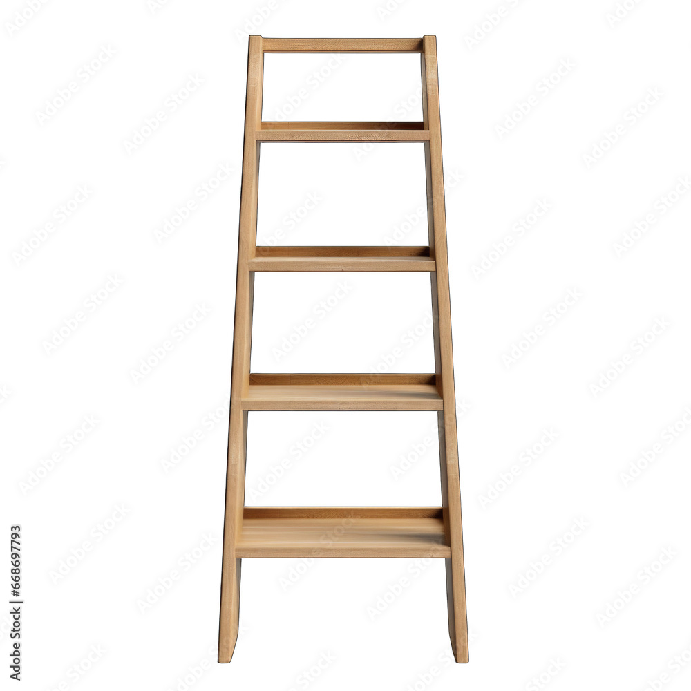 Ladder shelf isolated on transparent background Ladder shelf isolated on transparent background