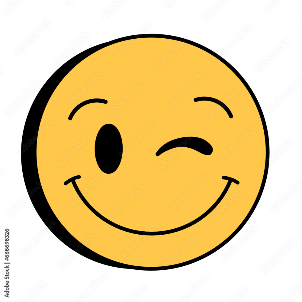 Fototapeta premium Cute Emoticon Sticker