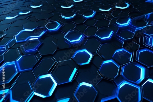 blue hexagon background