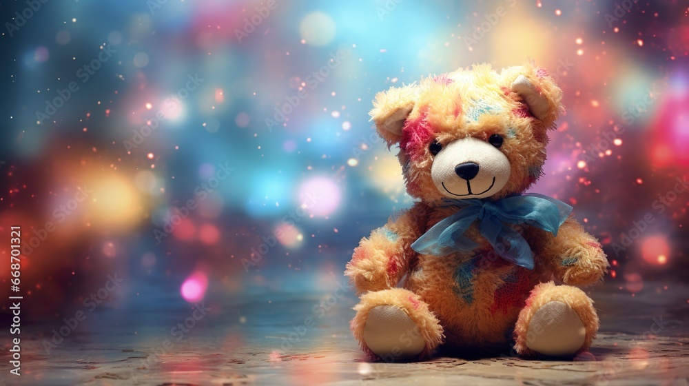 Teddy bear made with Ai generative technology Teddy bear made with Ai generative technology