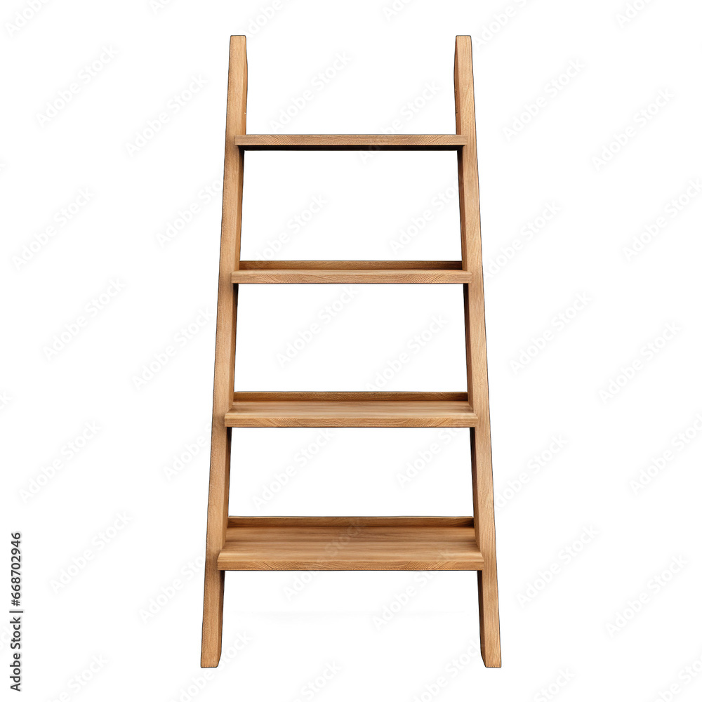 Ladder shelf isolated on transparent background