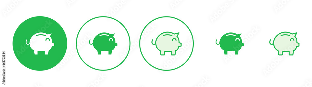 Piggy bank icon vector. piggy money icon Piggy bank icon vector. piggy money icon