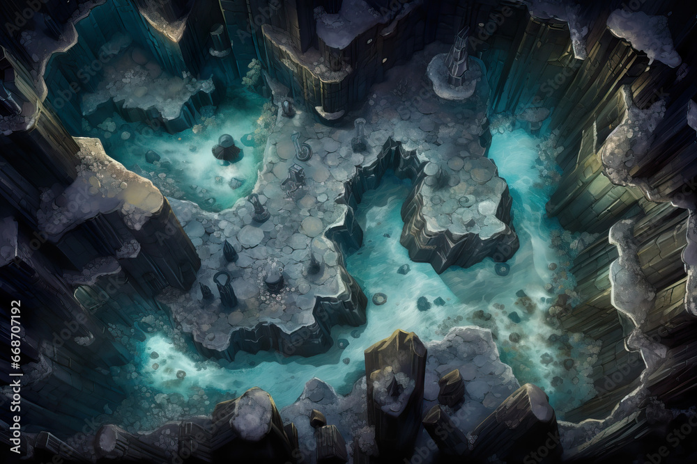 Obraz premium DnD Map Crystal Garden Cavern Unde