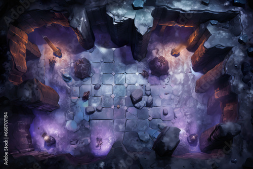 DnD Map Crystal Garden's Cavern View photo