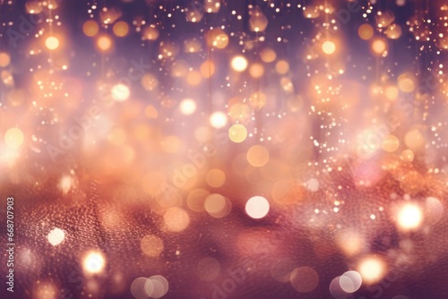 Abstract bokeh lights background in pink and gold