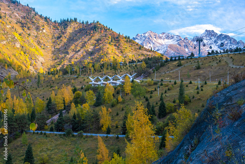 Autumn landscape in the mountains not far from Almaty. © Сергей Дудиков