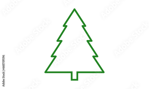 christmas tree minimalist logo design 