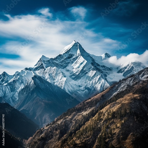 Snowy Himalayan Ranges under Sky-Blue and Turquoise Tones with Nature-Inspired Forms © Prisme Productions