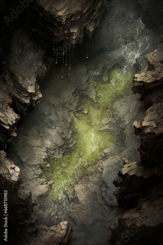 DnD Map "Melancholic Melodies' Cave View"