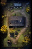 DnD Map Haunted Farm Aerial Perspective
